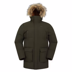 Mountain Warehouse Mens Fern Water Resistant Padded Parka - XXS, Khaki Green