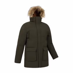 Mountain Warehouse Mens Fern Water Resistant Padded Parka - XXS, Khaki Green