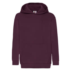 Fruit of the Loom Childrens/Kids Classic Hooded Sweatshirt - 12-13 Years, Burgundy