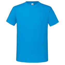 Fruit Of The Loom Mens Iconic 195 Premium Ringspun Cotton T-Shirt - L, Azure Blue