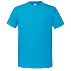 Fruit Of The Loom Mens Iconic 195 Premium Ringspun Cotton T-Shirt - L, Azure Blue