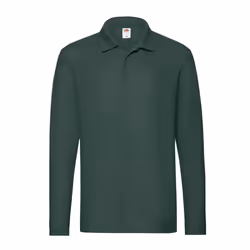 Fruit of the Loom Mens Premium Long-Sleeved Polo Shirt - 3XL, Forest Green