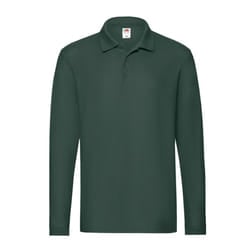 Fruit of the Loom Mens Premium Long-Sleeved Polo Shirt - 3XL, Forest Green