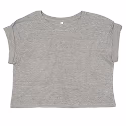 Mantis Womens/Ladies Crop Top - S, Heather Grey Melange