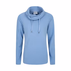 Mountain Warehouse Womens/Ladies Hebridean Cowl Neck Fleece Top - 6 UK, Pale Blue