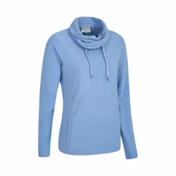 Mountain Warehouse Womens/Ladies Hebridean Cowl Neck Fleece Top - 6 UK, Pale Blue