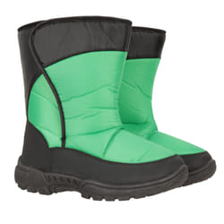 Mountain Warehouse Childrens/Kids Caribou Adaptive Striped Snow Boots - 13 UK Child, Green