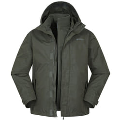Mountain Warehouse Mens Fell II 3 in 1 Jacket - XXS, Dark Khaki