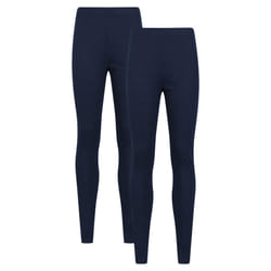 Mountain Warehouse Womens/Ladies Talus Thermal Base Layer Leggings (Pack of 2) - 10 UK, Navy