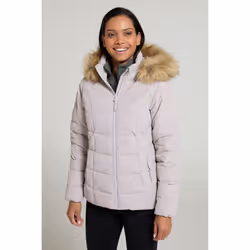 Mountain Warehouse Womens/Ladies Isla Extreme Short Down Jacket - 8 UK, Light Beige