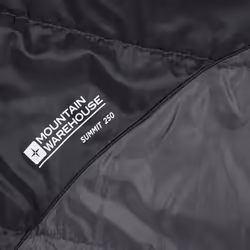 Mountain Warehouse Summit 250 Right Zip Winter Mummy Sleeping Bag - 200cm, Grey