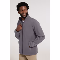 Mountain Warehouse Mens Bernard II Windproof Fleece Jacket - XXS, Dark Grey