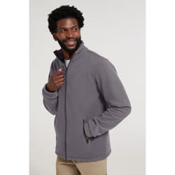 Mountain Warehouse Mens Bernard II Windproof Fleece Jacket - XXS, Dark Grey