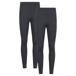 Mountain Warehouse Mens Talus Base Layer Bottoms (Pack of 2) - XXS, Charcoal