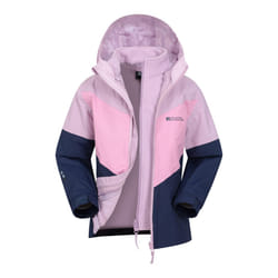 Mountain Warehouse Childrens/Kids Lightning II 3 in 1 Waterproof Jacket - 3-4 Years, Blue