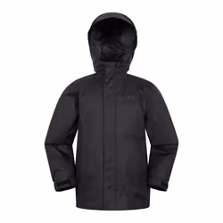 Mountain Warehouse Childrens/Kids Torrent Taped Seam Waterproof Jacket - 7-8 Years, Jet Black