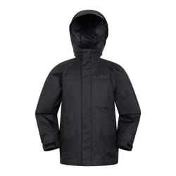 Mountain Warehouse Childrens/Kids Torrent Taped Seam Waterproof Jacket - 7-8 Years, Jet Black