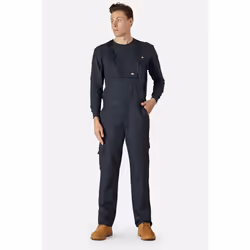 Dickies Mens Bib And Brace Trouser - XXL, Dark Navy