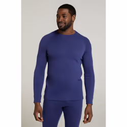 Mountain Warehouse Mens Talus Round Neck Long-Sleeved Thermal Top - 3XL, Dark Blue