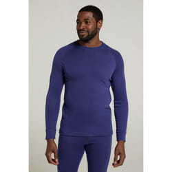 Mountain Warehouse Mens Talus Round Neck Long-Sleeved Thermal Top - 3XL, Dark Blue
