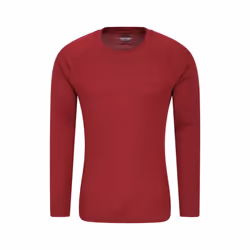 Mountain Warehouse Mens Talus Round Neck Long-Sleeved Thermal Top - XS, Red
