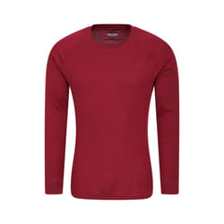 Mountain Warehouse Mens Talus Round Neck Long-Sleeved Thermal Top - XS, Red