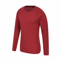 Mountain Warehouse Mens Talus Round Neck Long-Sleeved Thermal Top - XS, Red