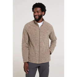 Mountain Warehouse Mens Snowdon II Full Zip Fleece Jacket - XXS, Light Brown