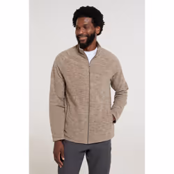Mountain Warehouse Mens Snowdon II Full Zip Fleece Jacket - XXL, Light Brown