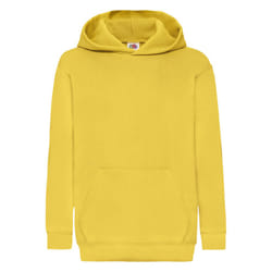 Fruit of the Loom Childrens/Kids Classic Hooded Sweatshirt - 12-13 Years, Sunflower
