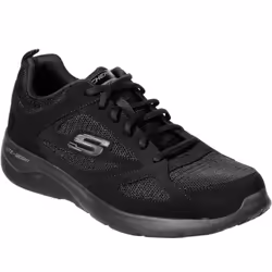 Skechers Mens Dynamight 2.0 Action Leather Memory Foam Lace Up Trainers - 8 UK, Black