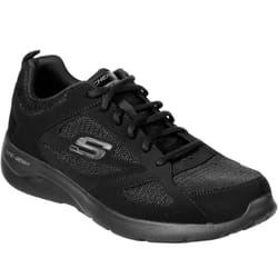 Skechers Mens Dynamight 2.0 Action Leather Memory Foam Lace Up Trainers - 8 UK, Black
