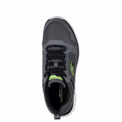 Skechers Mens Track Knockhill Action Leather Trainers - 7 UK, Charcoal/Black