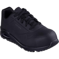 Skechers Mens Uno SR- Doltin Safety Trainers - 12 UK, Black