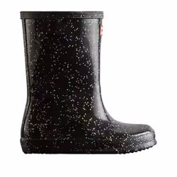 Hunter Girls First Giant Glitter Wellington Boots - 5 UK, Black