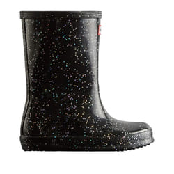 Hunter Girls First Giant Glitter Wellington Boots - 7 UK Child, Black
