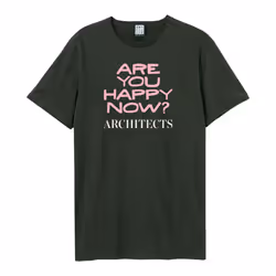 Amplified Unisex Adult Are You Happy Now Architects T-Shirt - S, Charcoal