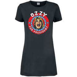 Amplified Womens/Ladies For President Ozzy Osbourne T-Shirt Dress - M, Charcoal