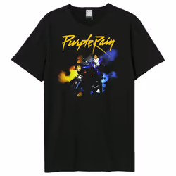 Amplified Unisex Adult Purple Rain Motorcycle Prince T-Shirt - XS, Black