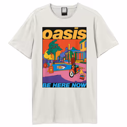 Amplified Unisex Adult Be Here Now Oasis T-Shirt - L, Vintage White