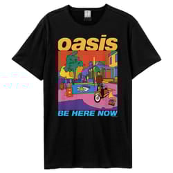Amplified Unisex Adult Be Here Now Oasis T-Shirt - M, Black