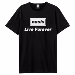 Amplified Unisex Adult Live Forever Oasis T-Shirt - XS, Black