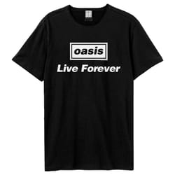 Amplified Unisex Adult Live Forever Oasis T-Shirt - XS, Black