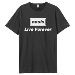 Amplified Unisex Adult Live Forever Oasis T-Shirt - XS, Charcoal