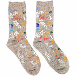 The Beatles Womens/Ladies Love Socks - 4 UK-7 UK, Grey
