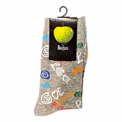 The Beatles Unisex Adult Love Socks - 7 UK-11 UK, Grey