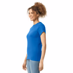Gildan Womens/Ladies Softstyle Plain Ringspun Cotton Fitted T-Shirt - 18 UK, Royal Blue