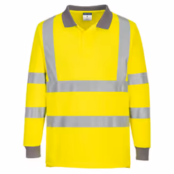 Portwest Unisex Adult Long-Sleeved Polo Shirt (Pack of 6) - 3XL, Yellow
