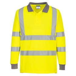 Portwest Unisex Adult Long-Sleeved Polo Shirt (Pack of 6) - 3XL, Yellow