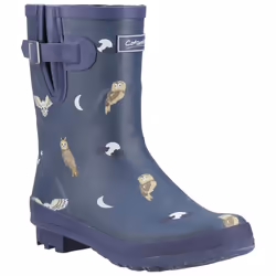 Cotswold Womens/Ladies Woodland Owl Mid Cut Wellington Boots - 8 UK, Mid Blue